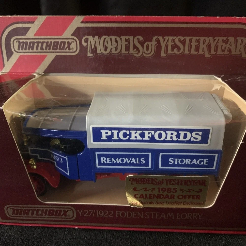 Matchbox Y-27 1922 Foden Steam Lorry Pickfords 1:72 Advertising Specimen NIB VTG